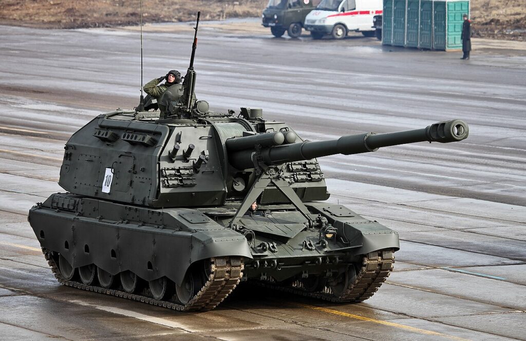 2S19M2 Msta-S SpH on Victory day parade repetition.
